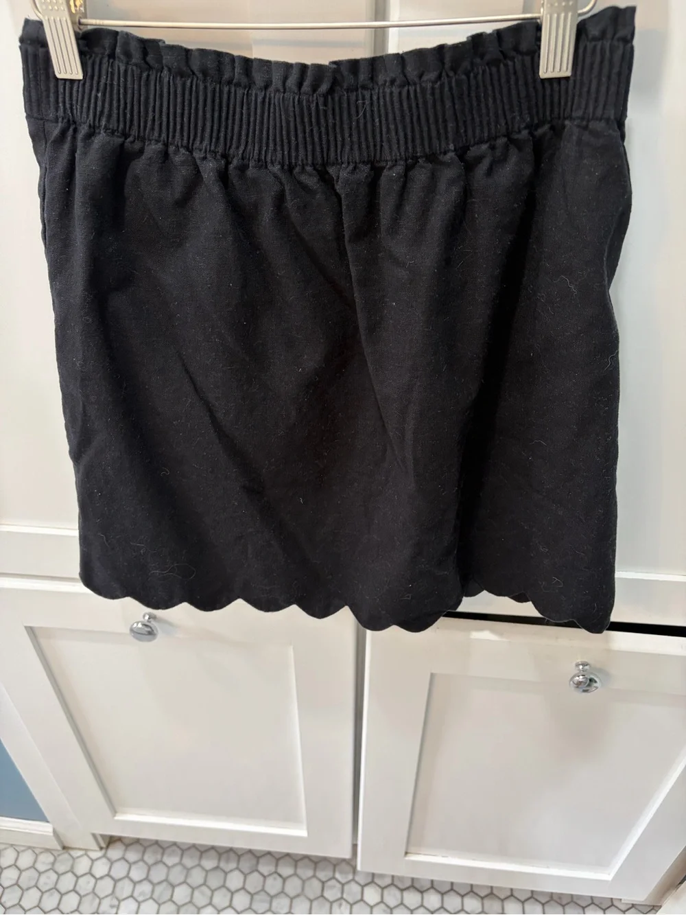 J. Crew Black Scalloped Hem Skirt - lined